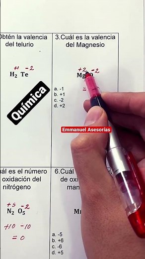 Numeros de Oxidación y Valencias Químicas #shorts #examendeadmisión #ceneval #exaniii