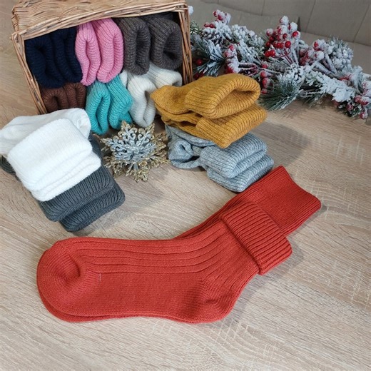 1 Pair of Woolen,angora Socks.super Soft,high Socks.latex Free,comfortable,warm,winter,organic Socks Shin Socks Home,bed Socks Slippers - Etsy