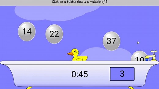 Looking for a fun times tables game? Bubble Multiples is great to play in teams or individually! 🛀 Play now at http://bit.ly/Bubblemultiples | Teachit