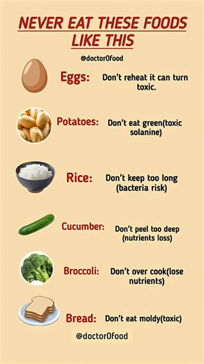 NEVER Eat These Foods Like This | Common Food Mistakes That Can Harm Your Health #healthylifestyle