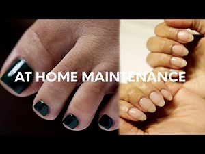 at home MAINTENANCE VLOG | Mani + Pedi, Apres Extensions, & Magnetic Gel