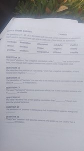 PART B: SHORT ANSWERFor questions 14-20, fill in the blanks w... | Filo