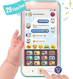 Multifunctional Baby Toys - 29 Function Toy Phone for 1 Year Old Boy & Girl, 6-18 Months