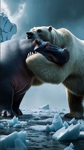 Hippo vs Polar Bear Hybrid Fusion | The Ultimate Beast Transformation in 4K #ai #shorts