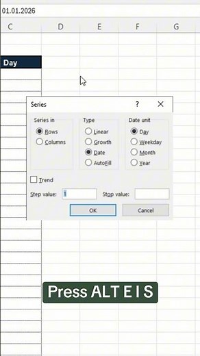 How to automatically fill dates and weekdays in Excel. 🗓️