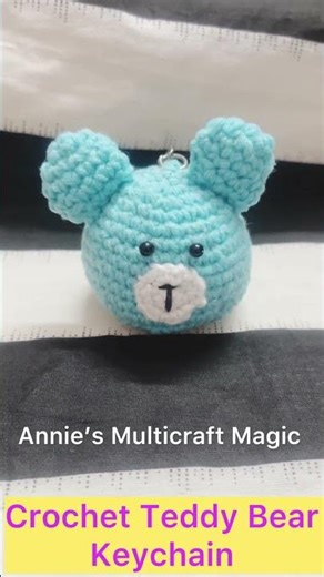 #Crochet Teddy Bear Keychain #Annie’s Multicraft Magic
