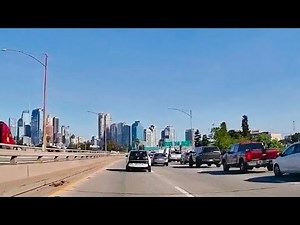 Cruising a unique part of Interstate 10 near Downton Los Angeles