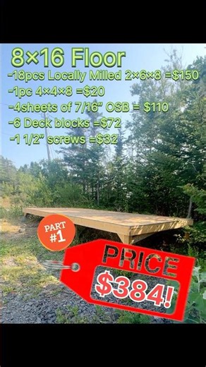 8X16 SHED FLOOR UNDER $400