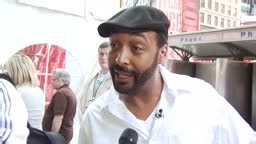 Jesse L Martin talking about how cancer has touched his life. at the...