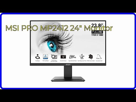 REVIEW (2026): MSI PRO MP2412 24" Monitor. ESSENTIAL details.