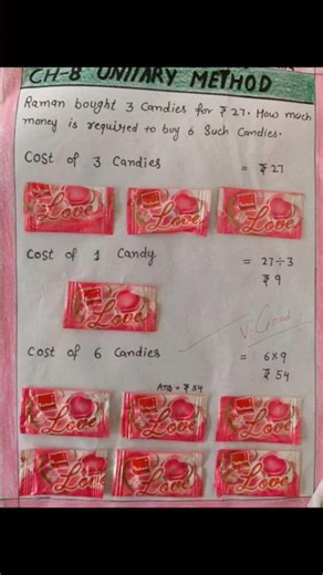 Maths Activity🤩| Unitary Method | #shorts #maths #schoolproject #mathsactivity #shortsfeed #school