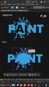 🔥 SPLASH TEXT EFFECT in 10 SECONDS! 💦 | Adobe Illustrator Reel Description (hooked for reach & shares) Want your text to POP like a pro? 👀 In this reel, you’ll learn how to create a trending splash text effect in Adobe Illustrator that’s perfect for posters, thumbnails, and social media designs. 💦✨ No plugins. No complex tools. Just simple steps you can copy even as a beginner. Watch till the end and try this on your name or logo! ⭐ LIKE this if you love Illustrator 📲 SHARE this with a desi