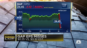 Gap beats revenue but misses on earnings per share, comp sales up 5%