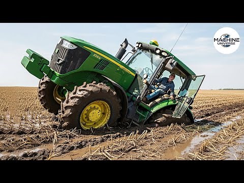Unbelievable Tractor Stuck in Mud Moments | Extreme Heavy Equipment fails #4