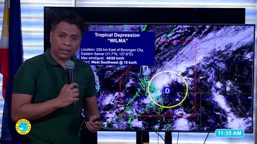 Press Briefing: Tropical Depression Wilma issued at 11 AM | December 05, 2025 - Friday DOST-PAGASA Asst. Weather Services Chief: Chris Perez #weatherreport #dostpagasa #WilmaPH For more detailed information please visit these links: Tropical Cyclone Bulletin : https://bagong.pagasa.dost.gov.ph/tropical-cyclone/severe-weather-bulletin Weather Advisory : https://bagong.pagasa.dost.gov.ph/weather/weather-advisory Storm Surge Warning: https://bagong.pagasa.dost.gov.ph/tropical-cyclone/forecast-storm