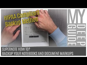 Supernote A5X and A6X How To: Backup Your Notebooks and Document Markups