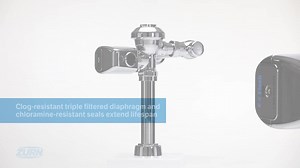 Zurn AquaFlush Plus PL ZER Exposed Sensor Diaphragm Flush Valve with Metal Cover in Chrome ZER6000PL-CPM