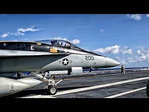 U.S. Aircraft Carrier Ronald Reagan • Planes Launch & Land
