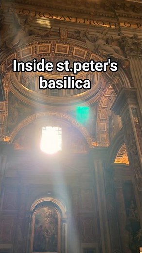 Inside st.peter's basilica, rome italy. beautiful archtitecture. #rome #interestingplaces #famous