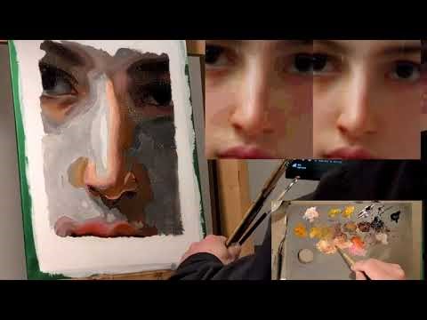 How to Paint a Nose in Oil | Simplifying Colors with Posterization (Bouguereau Study)