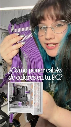 How to add colored cables to your PC? Tutorial to personalize your computer 🌈 #PC #tutorial #cables