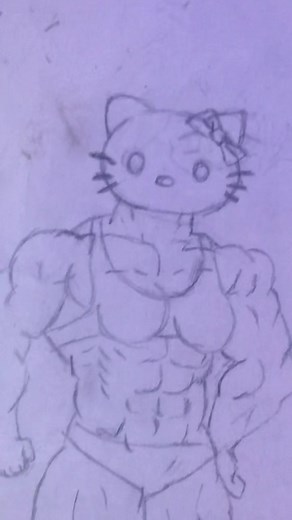 Surprise Hello Kitty Buff Guy with Phone Drawing Tutorial