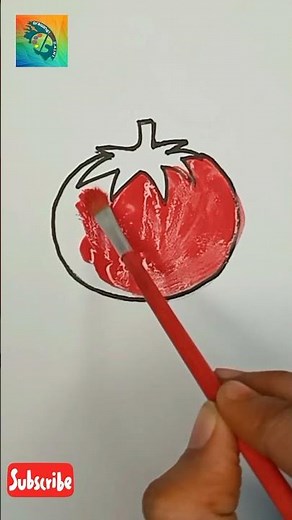 Easy Way To Draw A Tomato | How To Draw A Tomato Step By Step | Easy Drawing