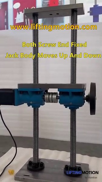 Dual-Drive Screw Jack in Action Servo Motor + Handwheel Control