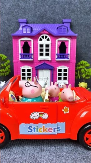 Satisfying with Unboxing & Review Peppa Pig Bus Car Transporter Toys ASMR #toys #peppapig #shorts