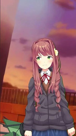 Monika saves the DAY!? 🎹(DDLC Voiced Animation) #ddlc #shorts