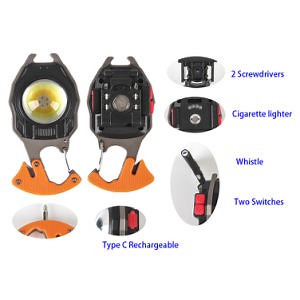 [Hot Item] Yichen Portable Multifunctional LED Keychain with Light and Whistle