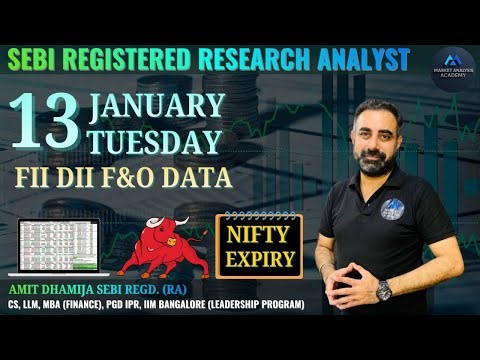 FII DII F&O DATA | Nifty Expiry BankNifty Sensex Prediction Tomorrow Tuesday 13 January 26