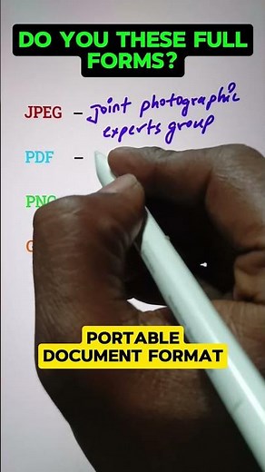 PDF, JPEG, PNG & GIF full forms 🧑‍🎓💯👍#english #education