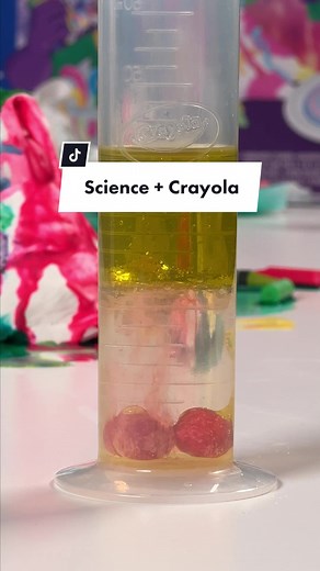Science Crayola = Colorful Fun #science #chemistry #art #crayola #colors #experiment #fyp #STEAM