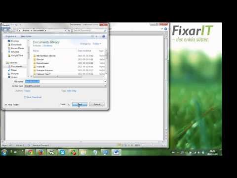 Spara dokument i Word