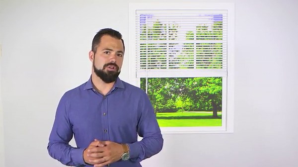 Cordless Room Darkening Mini Blind - 35 Inch Width, 64 Inch Length, 1" Slat Size - Alabaster - Cordless GII Deluxe Sundown Horizontal Windows Blinds for Interior by Achim Home Decor