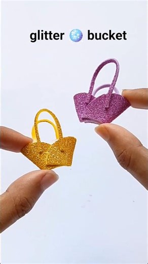 glitter paper bucket craft ideas//glitter paper crafts tutorial//#diy #diypallet #papercraft