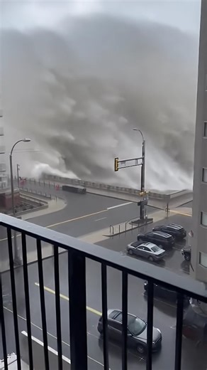 Blaze Moments on Instagram: "A rapidly advancing surge from the open ocean overwhelms a coastal city, pushing water deep into streets and structures within seconds. A visual scenario showing how quickly extreme ocean conditions can take control. #extrememoments #viraladrenaline #naturepower #visualscenario #whatif"