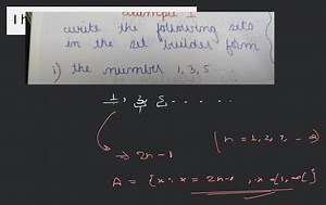write the following sets in the set builder formi) the number ... | Filo