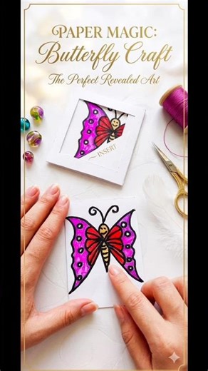 Amazing Paper Butterfly Craft 🦋 | Easy DIY Paper Magic #Shorts