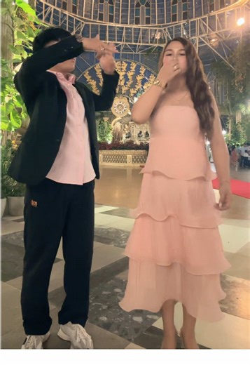lovin’ my pink dress 💗 feeling ko umattend ulit ako ng prom/valentine’s party sa high school hehe 🤭 still with my js prom partner way back 2015 @Paul Sebastian 🥰 #pinkdress #weddingdress #trending
