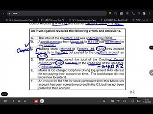 Creditors Control and the List | Accounting Grade 12