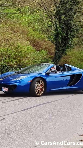 Blue McLaren MP4-12C Spider Street Spotting Clip #mclaren #shorts