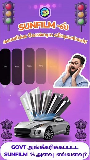 Car sun control film | UV Ray Rejection | RTO Approved % Film #automobile #facts
