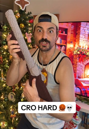 I don’t care what anyone says CRO HARD 🧶💀 is 100% a Christmas Movie 🎄🎥🍿 Do you think @Lamb does a good Alan Rickman Impression? Personally, I think he sounds like Gollum 🤷🏻‍♂️ Oh! A Bro of the Rings sketch is a great idea. #crochet #crochethumor #diehard #boomstick #alanrickman