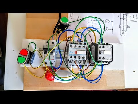 Forward and reverse operation of asynchronous motors, how to make power circuit and control circuit.