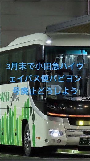 夜行高速バスパピヨン号小田急ハイウェイバス便廃止4月以降は運行するのかなぁ？岐阜バス便も廃止か
