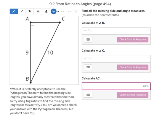 Find all the missing side and angle measures (round to the near... | Filo
