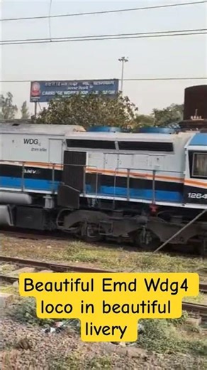 Beautiful Tribute livery of Wdg4g Emd locomotive standing at yard line with freight train #shorts