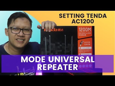 Cara Setting Tenda AC6 1200 Mode Universal Repeater #tenda #ac6 #ac1200
